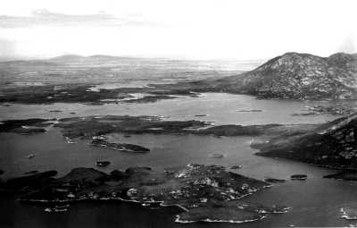 View from the top of Eivol, North Uist